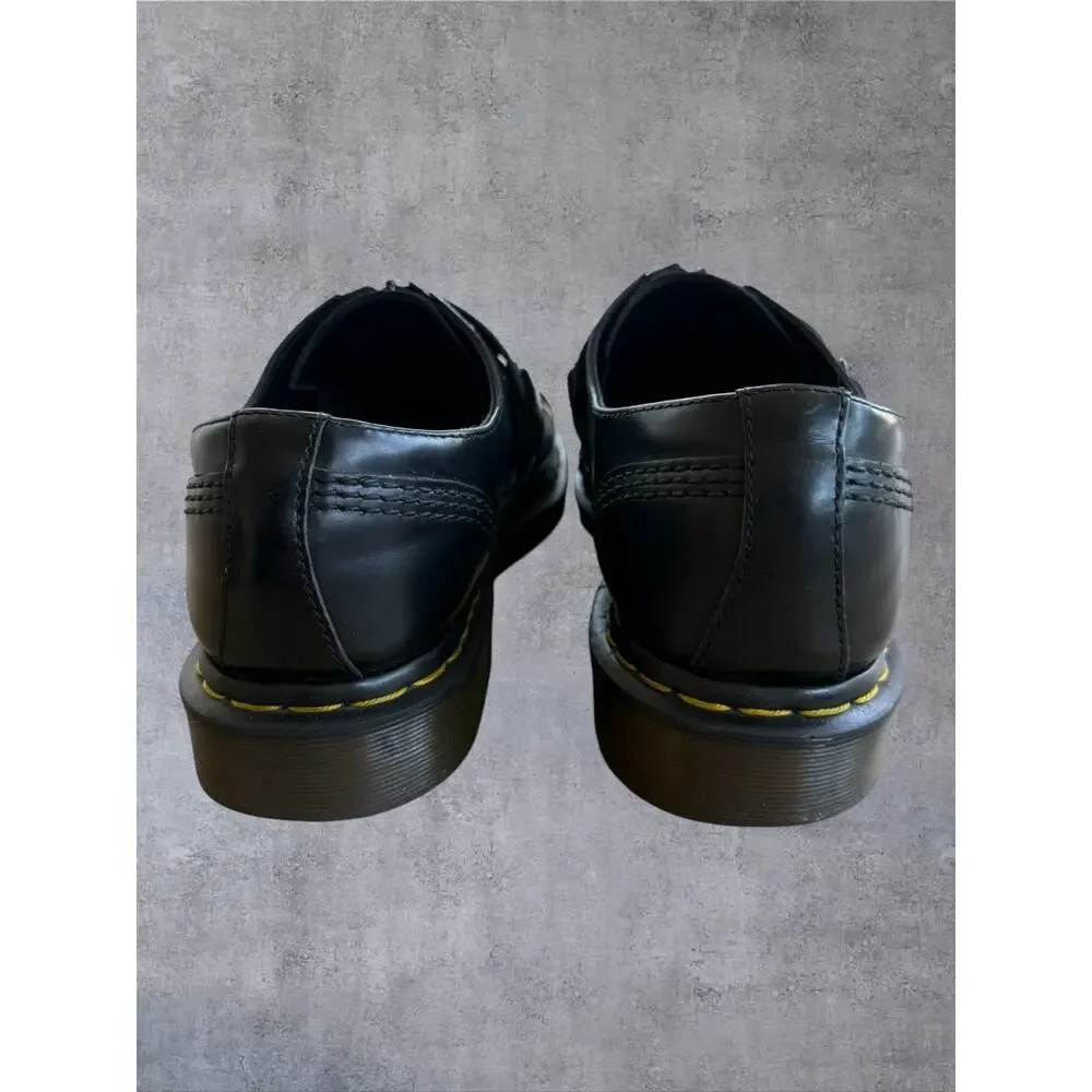 Dr. Martens 1461 Quynn Low Buckle Zip Black Leather Shoes Mens 12 Wmns 13 EU 46